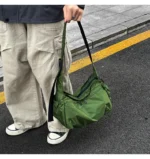 Outdoor Portable Crossbody Bags for Men and Women Commuter Waterproof Youth Shoulder Bag Solid Color Lightweight Female Tote - Image 16