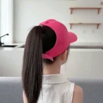 Kids Baseball Caps  Children Love Embroidery Breathable High Ponytail Baseball Caps Adjustable Summer UV Protection Snapback Hat - Image 5