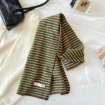 High Quality Thickened Winter Scarves Striped Warm Knitted Scarves Windproof Neck Warmer - Image 9