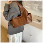 2024 New Women's Tote Bags Trendy Versatile Commuting Large Capacity One Shoulder Bag Summer Casual Solid Color Female Handbags - Image 39