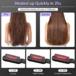 Hair Straightener Ceramic Hot Comb 2 in 1 Electric Straighten Hair Brush Negative Ion Fast Heating Styling Tool ﻿ - Image 11