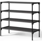 Shoe Rack Non-Woven Shoe Rack Shelf, Stackable Shoe Organizer helves for Closet, Entryway, Garage & Corridor, Sturdy & Long - Image 7