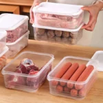 1 Set of 3 Food Storage Containers, Refrigerator Storage Boxes, Grain Storage Boxes, Plastic Sealed Containers, Large, Medium, and Small Sizes, 3-Piece Set, Lunch Box with Lid for Fruit Storage