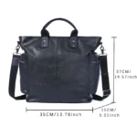 Genuine Leather Men's Brifecase 15 Inch Laptop Bags Simple Cowhide HandBag Vegetable-tanned Leather Fashion Casual Style - Image 2