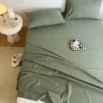 Bed Sheets Plaid Non-slip Comfortable Washed Twin Queen Full Size Nordic Style Universal Bedspread Simple Durable Antibacterial - Image 9