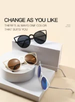Cat Ear Fashion Sunglasses, Retro Cute Framed Color Sunglasses, Men's and Women's Sunglasses - Image 15