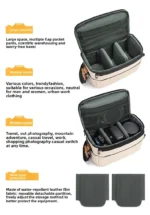 Camera bags, outdoor travel camera shoulder bags, waterproof, camera bags with detachable partitions and shoulder straps - Image 11