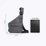Chest Bags Crossobdy Bags for Men Waterproof Male Multifunction Cross Body Messenger Bag Single Shoulder Grey Fanny Pack Sac - Image 3