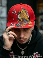 Men Baseball Cap Flat Hats  Embroidery Flat Top Hat Men Women Outdoor Leisure Hip Hop High Street Big Head Plus Size - Image 17