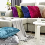 pillow, Velvet covered with 60x60 cm super soft pillow, used for sofa throwing, shining decoration, living room pillow - Image 4