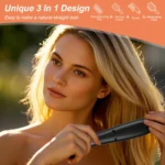 Hair Straightening Brush Portable Home Negative Ion Straightener with Multi-Heat Settings 3-Temp Ceramic Damage-Free Styling - Image 8