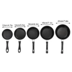 Frying Pan Skillet Light Smoke Frying Pan Professional Prevents Stick High Capacity Easy To Clean Heat Resistant for Home - Image 14