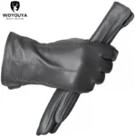 Touch Screen Leather Gloves, High-End Leather Gloves Women, Genuine Leather Winter Gloves, Keep Warm Women's Leather Gloves-2226 - Image 9