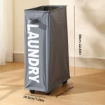 Laundry Basket With Wheels Large Capacity Yoga Mat Storage Basket Multifunctional Foldable Waterproof Dirty Clothes Storage Bag - Image 7
