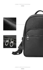 New Brand Genuine Leather Men Backpacks Fashion Real Natural Leather Student Backpack Boy Luxury Computer Laptop Bags - Image 10