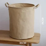 Foldable Fabric Laundry Basket Home Use Dirty Clothes Hamper Toy Storage Basket Wash Tub Bedroom Utility Storage Basket - Image 15