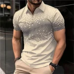 Summer T Shirts for Men 2026 Short Sleeve Men's Clothing Collar 3D Printing Plain Shirt Striped Polo Tees Fashion Pullover Tops - Image 42