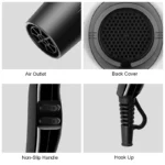 Hair Dryer 2200W Professional Powerful Hair Dryer Fast Heating Hot And Cold Adjustment Ionic Air Blow Dryer with Air Collecting - Image 5