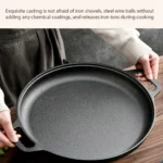 Cast Iron Frying Pan Non-stick pan Pizza Egg Pancake Pot Vegetable Steak Skillet Home Kitchen Flat Pan Omelette Outdoor Cookware - Image 10