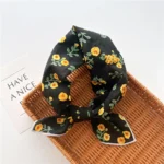 Floral Polka Dot Square Scarf Cotton Scarves Headband Headscarf Decoration Women Flower Kerchief Neckerchief Head Wrap Bandanas - Image 35