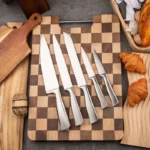 5 Piece Stainless Steel Kitchen Knife Set, Ergonomic Hollow Handle Design, Household Chef Knife for Chopping Carving Slicing - Image 2