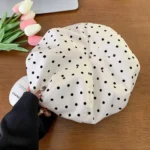 Ins Korean Polka Dot Berets Y2k Versatile Painter Berets Casual Retro Beanie Cap Spring Summer - Image 15