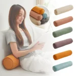 Round Bed Pillows Roll Cover Head Leg Back Lumber Support Light Travel Column Bolster Pillowcase Cylindrical Cushion Covers - Image 27
