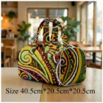 Quilted Tote Bag Men Women Large Hobo Purse Boho Chic Shoulder Bag Unique Paisley Print Beach Bag Spacious Travel Tote Handbag - Image 33