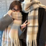 Couple's scarves - Soft and thick scarves, new winter large scarves, warm and windproof scarves and large shawls - Image 12