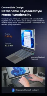 Ninkear T40 Laptop Touchscreen 2 in 1 Tablet Intel N100 14 Inch Fhd 16Gb Ddr5+512Gb Ssd Wifi 6 Rgb Backlit Keyboard with Stylus - Image 16