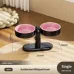 Pet supplies: Cat bowls/water bowls, dog bowls, tip-over resistant pet bowls, height adjustable. - Image 6