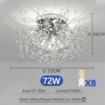 LED Ceiling Lights Dandelion Crystal Pendant Lamps Modern Indoor Ceiling Chandeliers Home Hotel Decorative Lighting Luminaire - Image 7