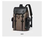 Septwolves High Quality Business Printed Leather Backpack Man Designer Drawstring Flip Monogram Laptop Bags Print Work Rucksack - Image 35