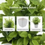 Artificial Plants With Lifelike Foliage And No Maintenance Perfect For Home Office Bathroom Desktop Shelf Decor Indoor Plant - Image 19