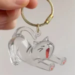 Cat Hair Storage Box Cat Accessories Cute Cat Supplies Clear Cat Fur Keychain Pet Gifts Cat Memorial Gifts Keychains - Image 4