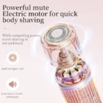 Electric Shaver for Women Waterproof Wet Dry Hair Razors 2 in 1 Double Head Underarm Bikini Beard Hair Trimmer Electric Razor - Image 4