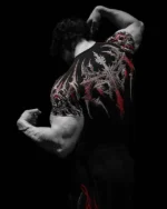 New Summer GYM T-shirt Men's Gothic Print Muscle Tee High Elasticity And Quick Drying Exercise For Bodybuilding Training T-shirt - Image 9