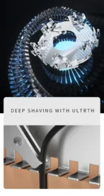 Electric Shavers for Men Waterproof Electric Trimmer Razor Wet &amp Dry Use Rechargeable Battery Rotary Shavers Machine Shaving - Image 19
