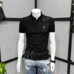 Polo Men's T-shirt Slim Fit Clothes Streetwear Top Embroidery Print With Collar Man Tee Shirts Graphic White Vintage Hot S