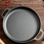 Cast Iron Frying Pan Non-stick pan Pizza Egg Pancake Pot Vegetable Steak Skillet Home Kitchen Flat Pan Omelette Outdoor Cookware - Image 9