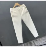 Casual Slim Fit Men's West Pants Thin Non-Ironed Business Suit Pants Comfortable Lightweight Breathable Cotton Summer Leisure... - Image 17