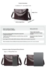 Women's Crossbody Bag Lightweight Durable Minimalist with Business Design Commuter Travel Work Daily Stylish - Image 14