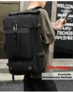 50L 70L Large Capacity Travel Backpack Luggage Sports Training Fitness Independent Shoes Storage Bag Laptop Bags - Image 2