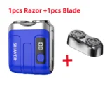 Mini Electric Smart Shaver Household Car Shaver Digital Display Dual Blade Rechargeable Shaver Powerful Beard Trimmer Tool - Image 7