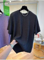Summer Men T-Shirts Casual Lazy Breathable Quick Drying Short Sleeves Cool Fashion Loose Korean Outdoor High Street Top - Image 22