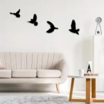 Black Birds Metal Wall Decor, 4pcs Black Birds Metal Wall Art Decorative Metal Wall Art Decor Hanging Wall Art，Wall Sticker - Image 9