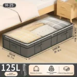 2-Pack Under-Bed Storage Bins, Large Capacity, Dustproof & Moistureproof with Clear Window Lid, Space-Saving Organizer - Image 6