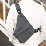 Chest Bags Crossobdy Bags for Men Waterproof Male Multifunction Cross Body Messenger Bag Single Shoulder Grey Fanny Pack Sac - Image 36