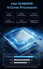 Portable Mini PC Gamer Intel Core i9 8950HK Windows 11 Pro Mini Computer 16GB RAM 512GB 1TB SSD 1000M Ethernet Gaming PC Desktop - Image 15