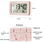 12/24 Hours Wall Clock Thermometer Digital Table Clock Hygrometer Electronic Product Desk Watches Decorate Mini Electronics Home - Image 5